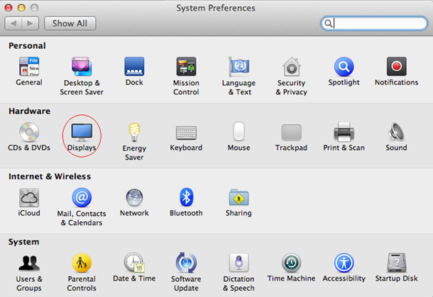 system preferences